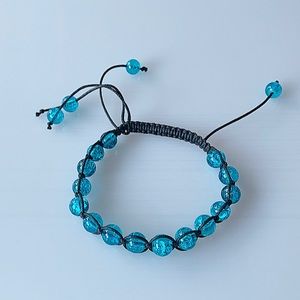 Teal shambhala bracelet